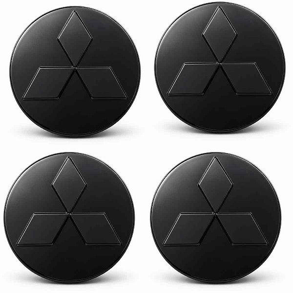 Jogo Calota centro roda Lancer ASX Outlander Black Piano 60mm