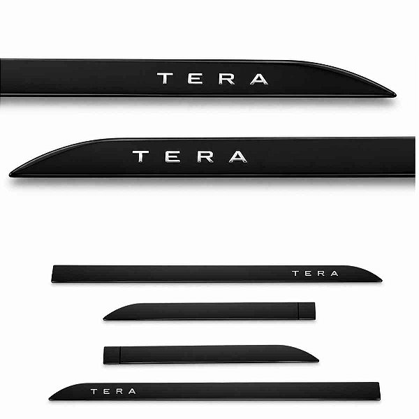 Friso Lateral TERA PRETO NINJA nome alto relevo cromado
