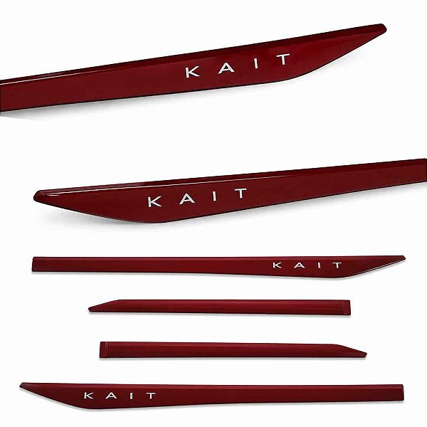 Friso Lateral Porta Kait 2026 Compatível cor Vermelho Malbec