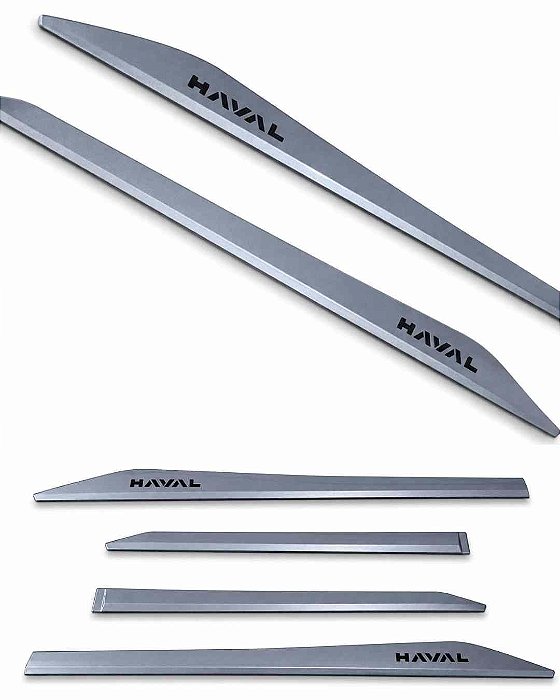Friso Lateral Haval Cinza Diamante Nome Relevo Black Piano