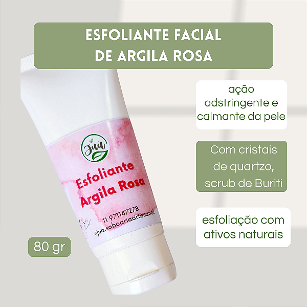 Esfoliante Facial de Argila Rosa