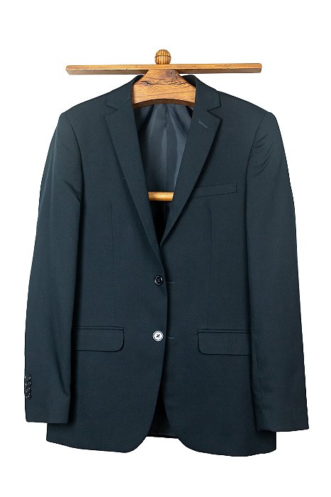 Terno 2 botões 2 aberturas, Super Slim Fit - Cor: Preto