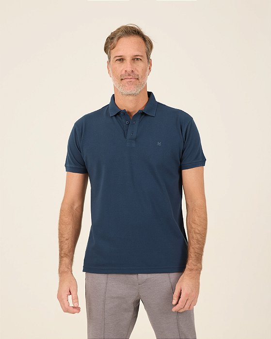 Polo Piquet Azul