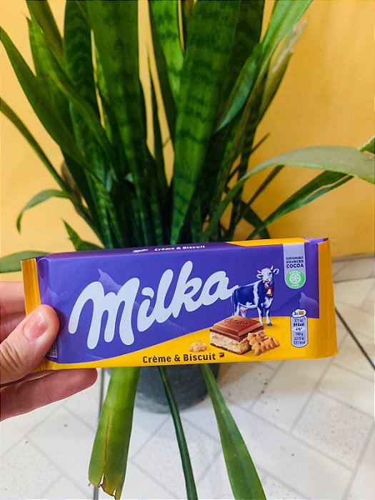Milka Barra de Chocolate Cream Biscuit 100g