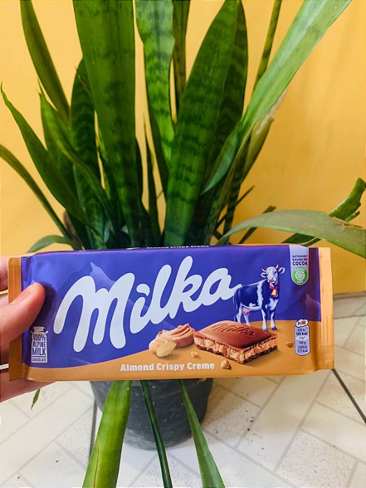 Milka Barra de Chocolate Almond Crispy creme 100g