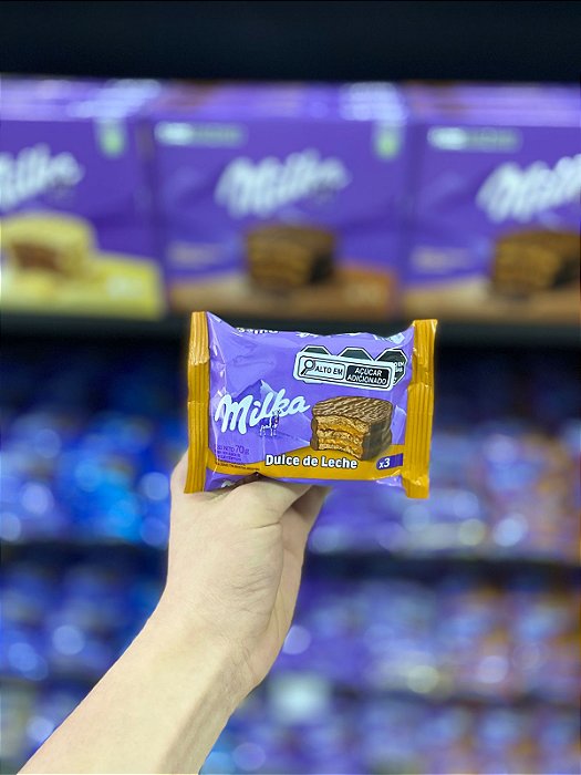 Milka Alfajor Doce de Leite Três Camadas 70g