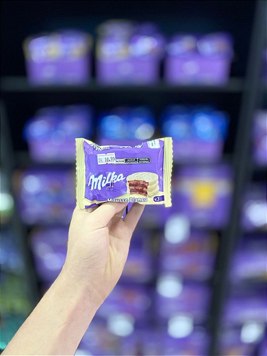Milka Alfajor Mousse de Chocolate Branco Três Camadas 55g