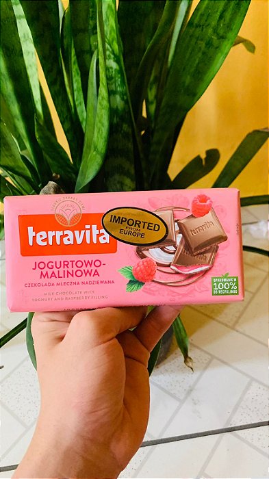 Terravita Barra de Chocolate Iogurte de Framboesa 100g