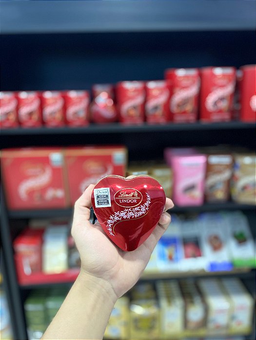 Lindt Chocolate Coração Porta Joia Com 4 Trufas 50g