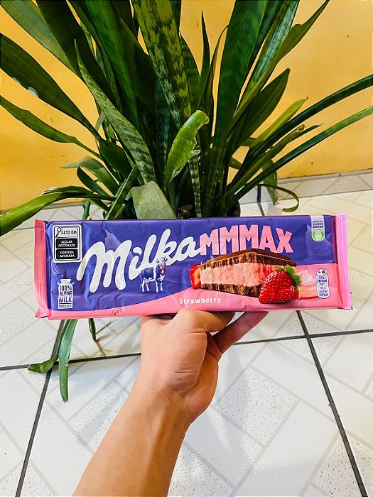 Barra de Chocolate Milka Gigante Strawberry 300g