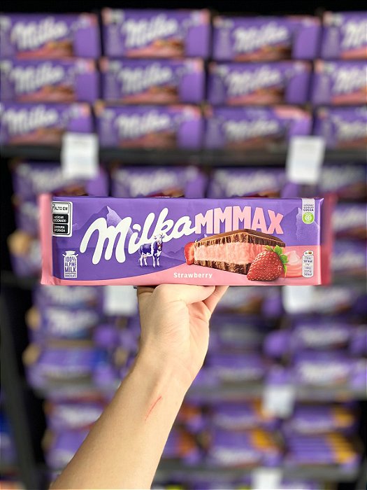 Barra de Chocolate Milka Gigante Strawberry 300g