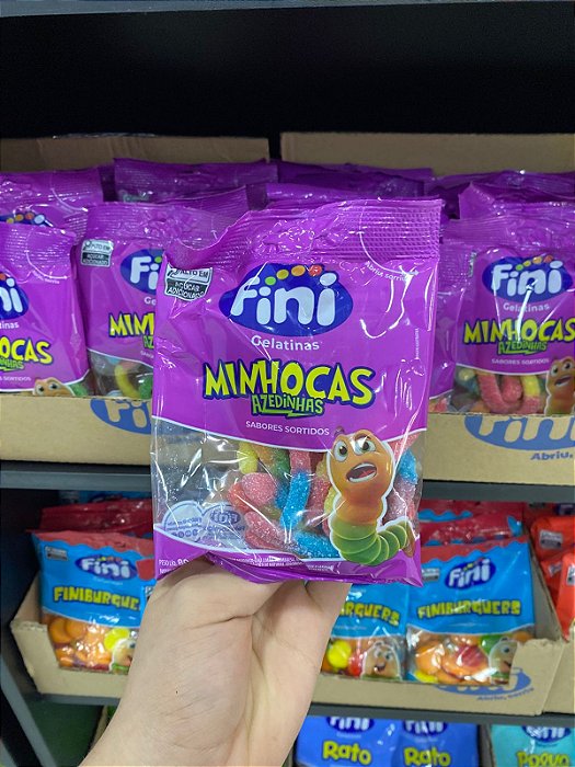 Bala Fini Minhocas Azedinhas 90g