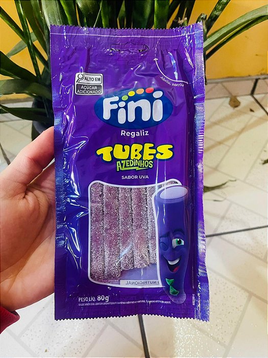 Bala Fini Tubes Uva Azedinhos 80g