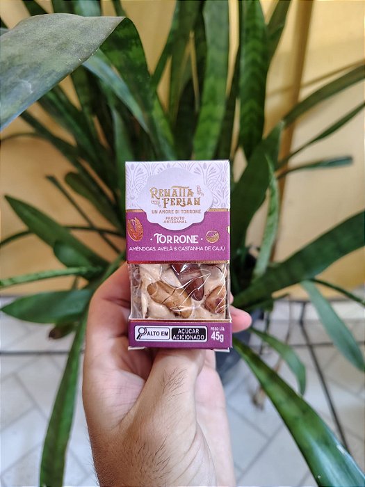 Torrone Italiano Renata Ferian Amendoas, Avelã & Castanha de Caju 45g