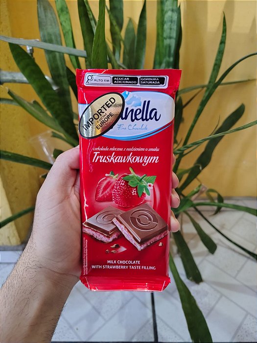 Barra de Chocolate Alpinella Morango 100g