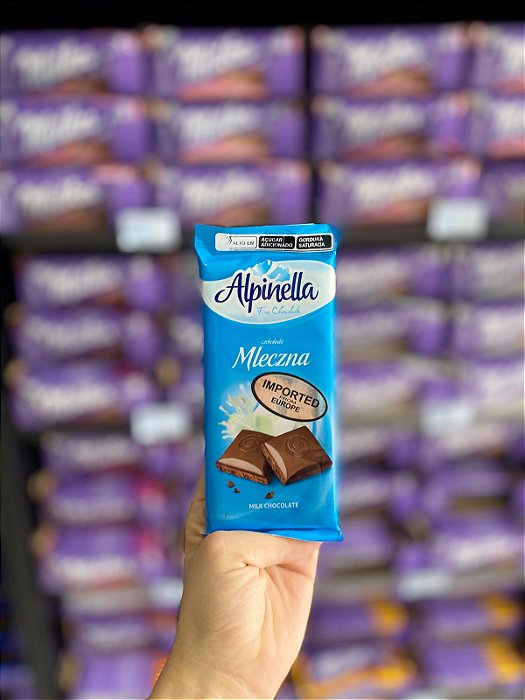 Barra de Chocolate Alpinella Ao leite 90g