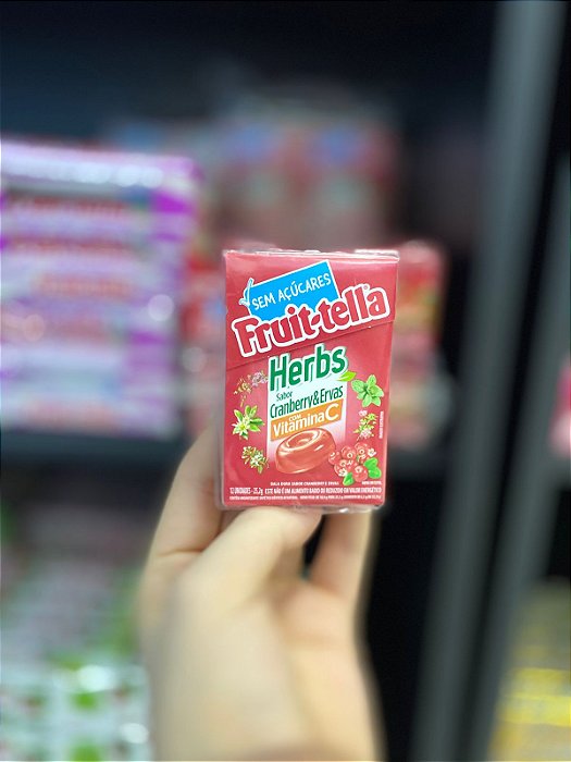 Fruittella Bala Herbs Cranberry & Ervas 25,2g