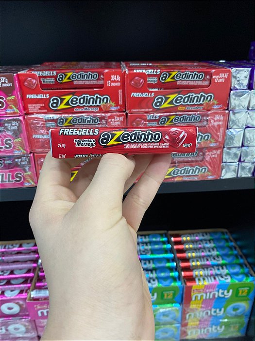 Freegells Bala Azedinho Morango 27g