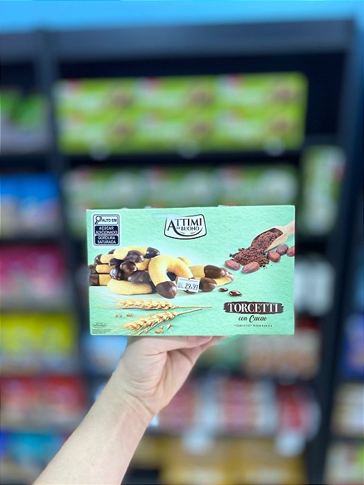 Biscoito Attimi Torcetti Cacao 100g