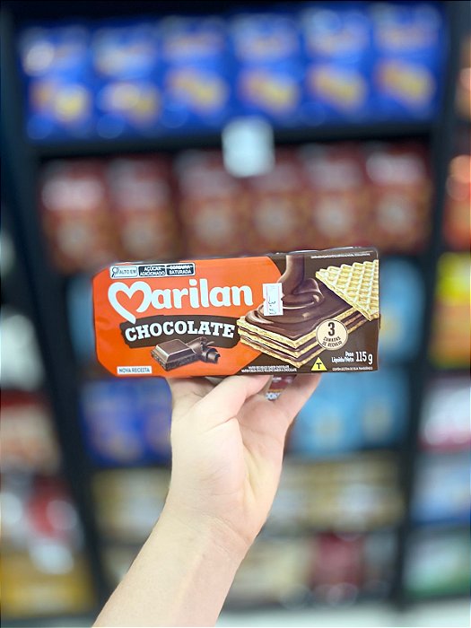 Biscoito Marilan Wafer Chocolate 115g