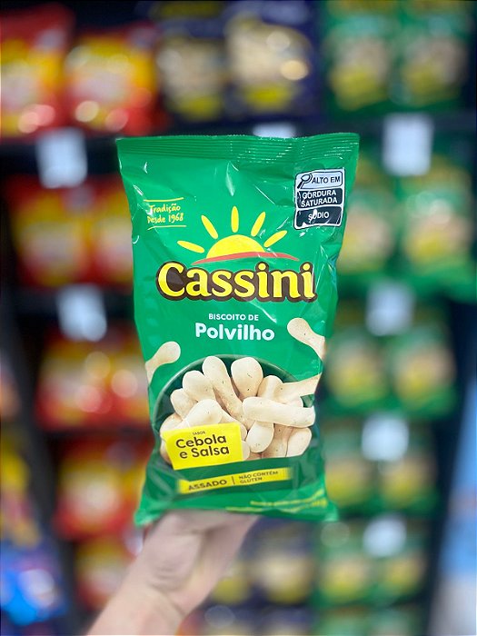 Biscoito Cassini Polvilho Sabor Cebola e Salsa 80g