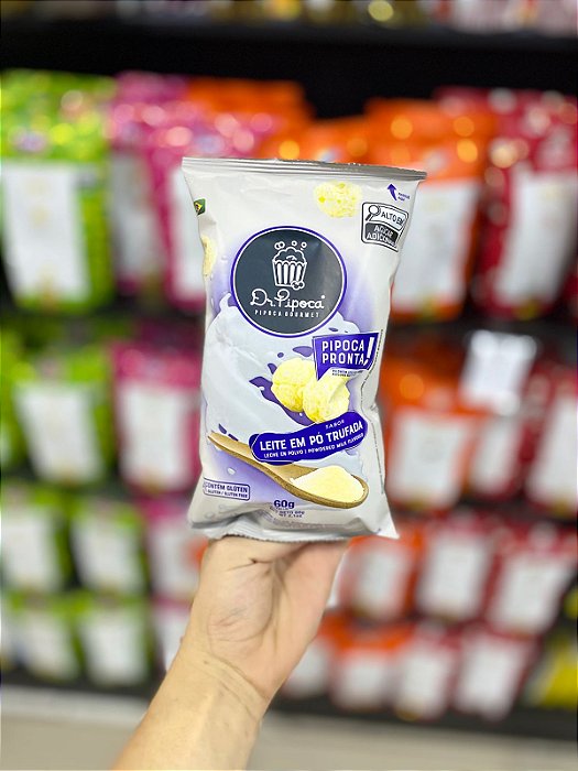 Pipoca Gourmet Dr Pipoca Leite em Pó Trufada 60g