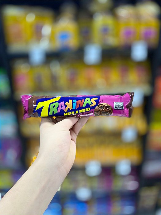Biscoito Trakinas Chocolate e Morango 126g