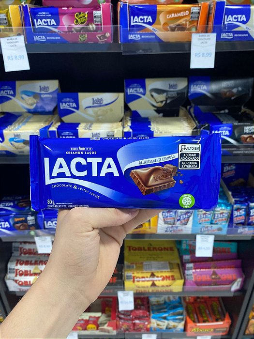 Barra de Chocolate Lacta Ao Leite 80g