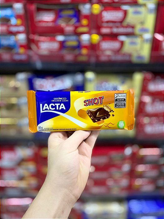Barra de Chocolate Lacta Shot 80g