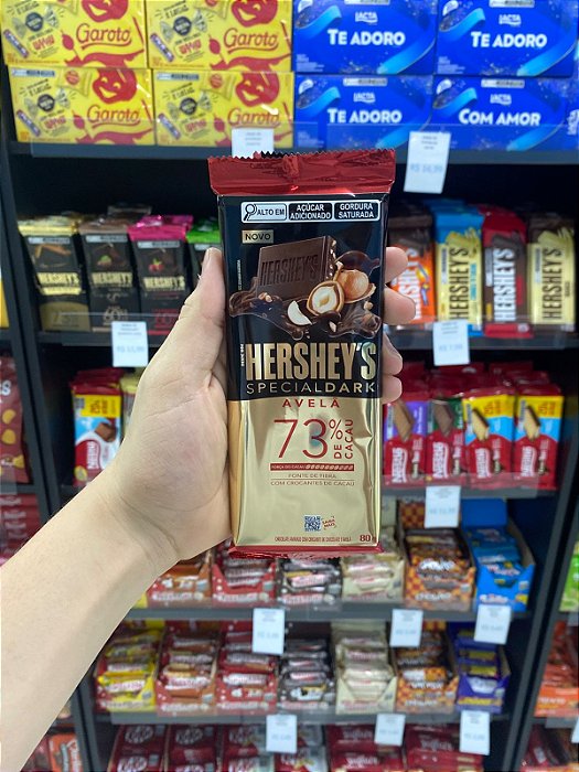 Barra de Chocolate Hersheys Special Dark Avelã 80g