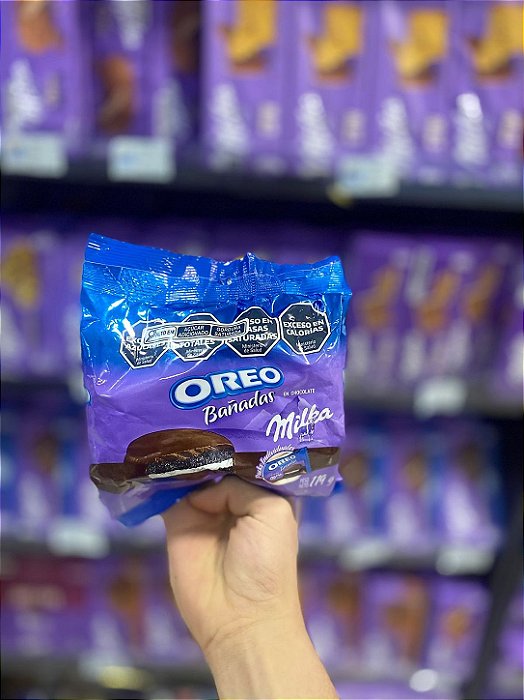 Biscoito Milka Oreo Bañadas Ao Leite 119g