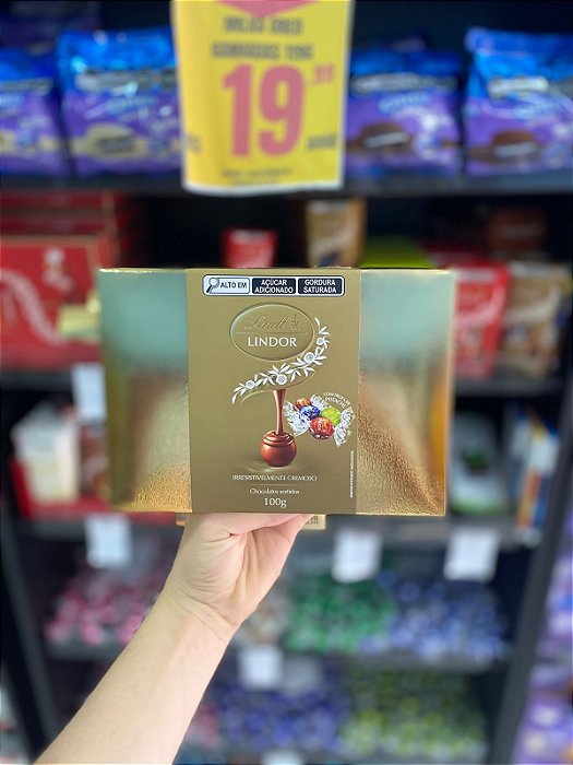 Lindt Chocolate Caixa Sortida com 8 Unidades 100g