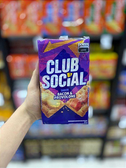 Biscoito Club Social Bacon e Provolone 141g