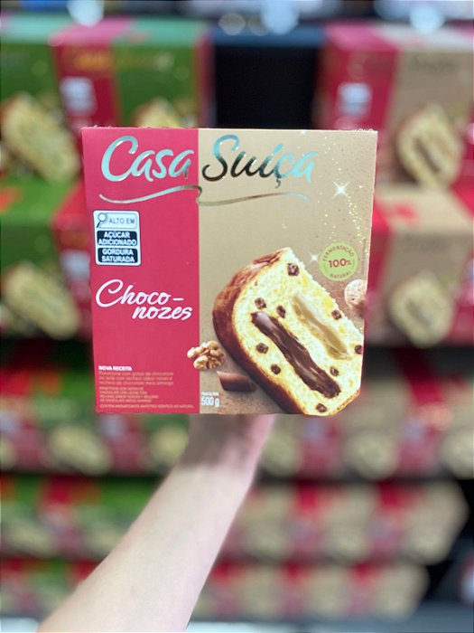 Panetone Trufado Casa Suiça Choco Nozes 500g