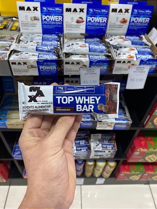 Barra De Proteina Max Titanium Whey Brigadeiro 41g