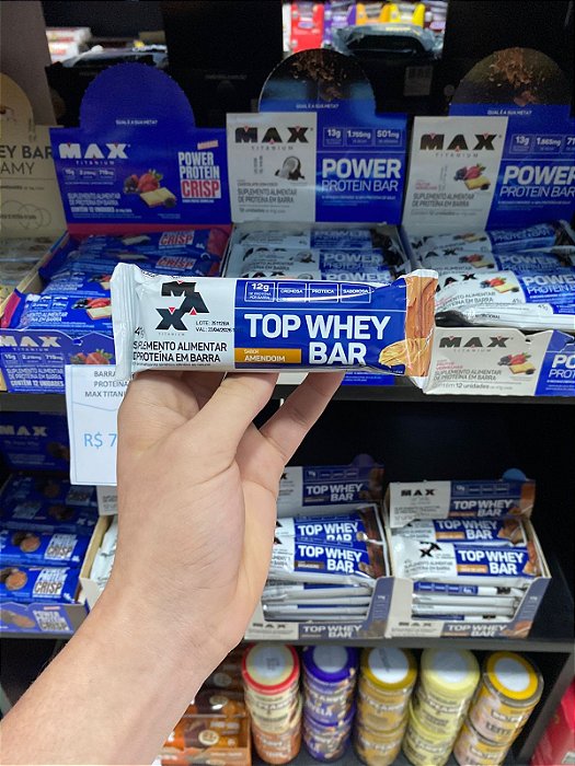 Barra de Proteina Max Titanium Whey Amendoim 41g