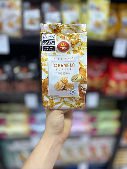 Biscoito Vieira Wafers Caramelo 125g