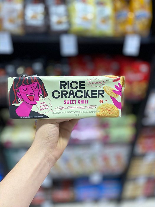 Biscoito Rice Cracker Sweet Chili 100g