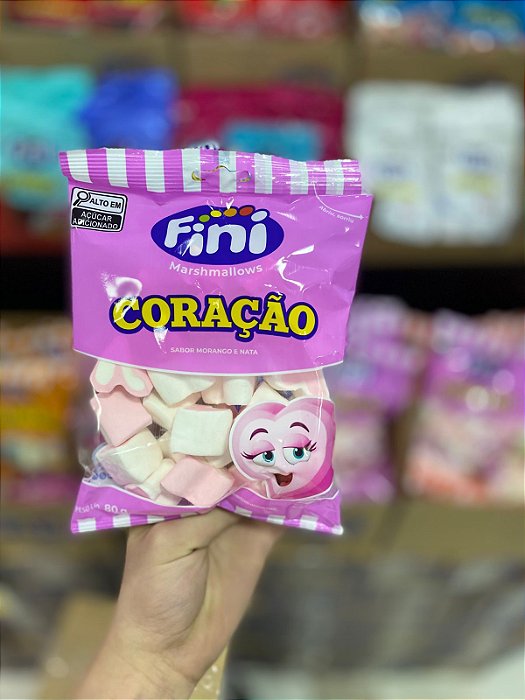 Bala Fini Marshmallow Coração 80g