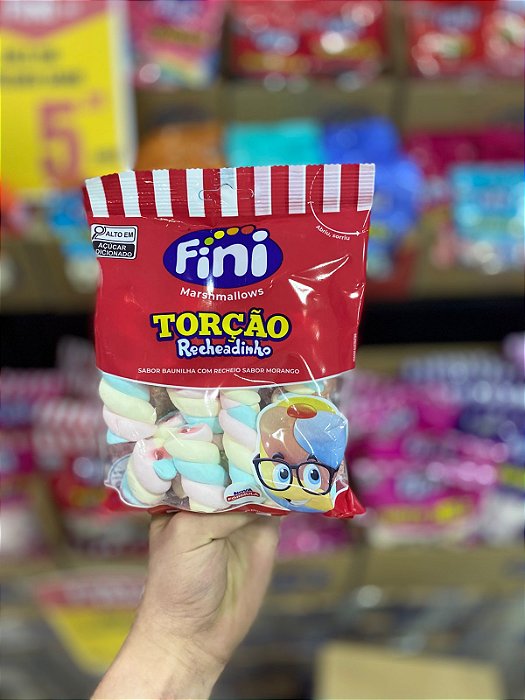 Bala FIni Marshmallow Torção Recheadinho 80g