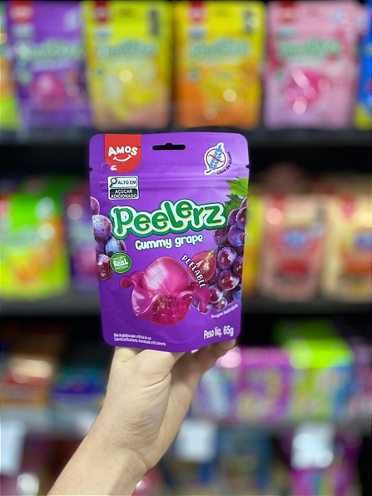 Bala Amos Peelerz Gummy Grape 65g