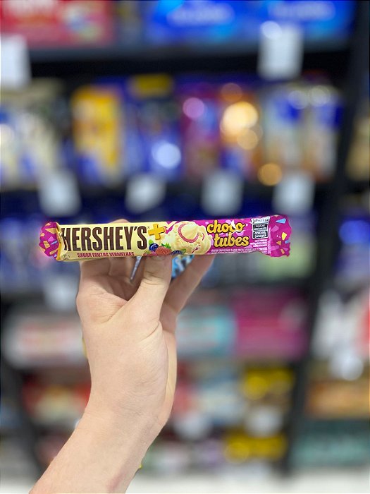 Chocolate Hersheys Choco Tubes Frutas Vermlehas 25g
