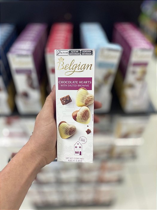 Chocolate Belgian Hearts Salted Brownie 65g