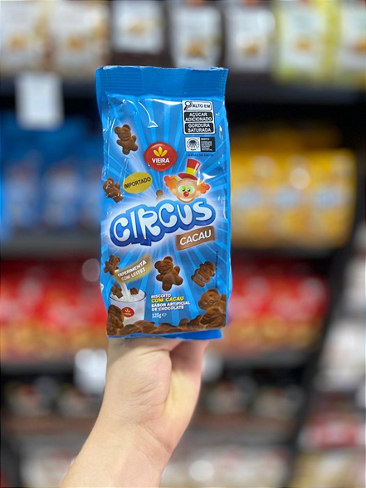 Biscoito Vieira Circus Cacau 125g