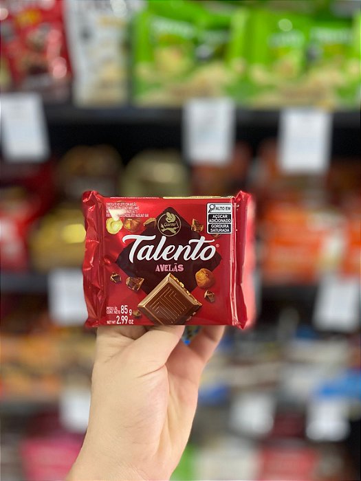 Chocolate Garoto Talento Avelãs 85g