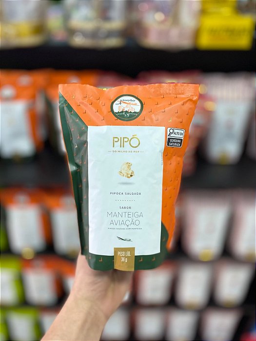 Pipó Pipoca Gourmet Manteiga Aviação 36g