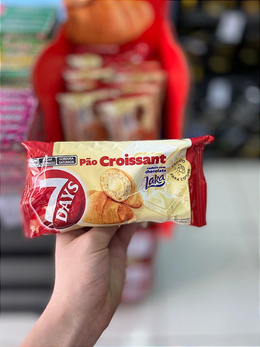 Pão Croissant 7days Chocolate Branco Laka 45g