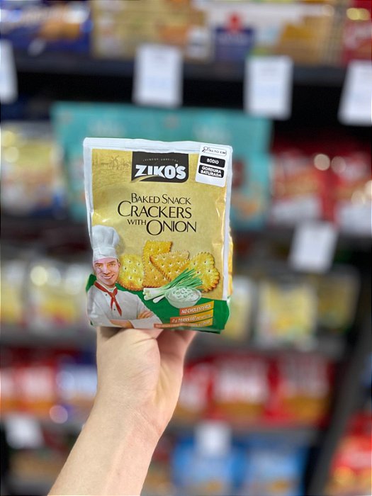 Biscoito importado Zikos Crackers Onion 100g