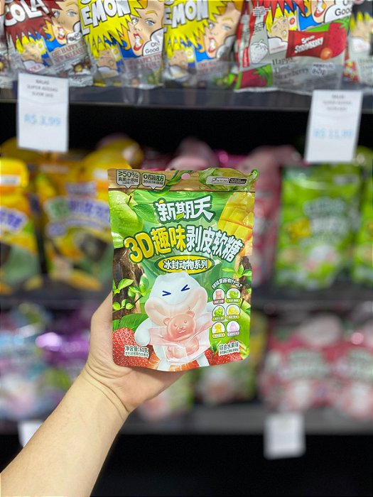 Bobo 3d Peelable Fudge Fruit Mix Assorted 60gr