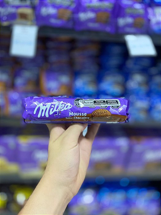 Biscoito Recheado Milka Mousse De Chocolate 124g